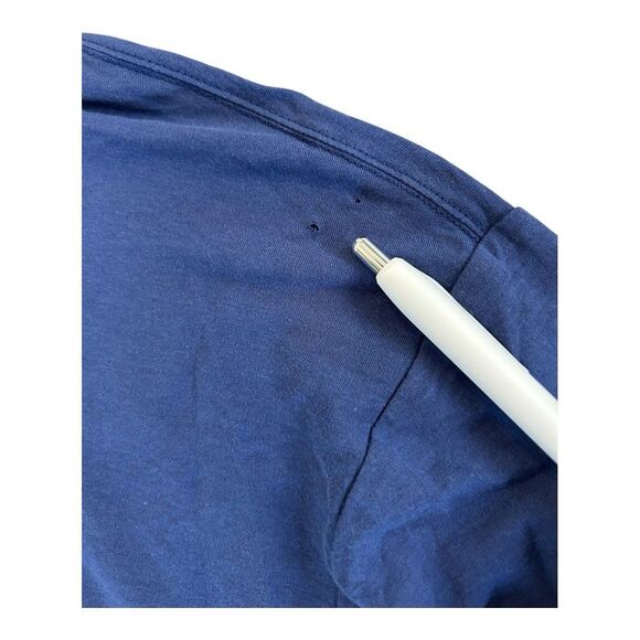 Vilebrequin Long Sleeve Cotton Polo Shirt Size XXL / Small Defect Blue Collar - Picture 7 of 11